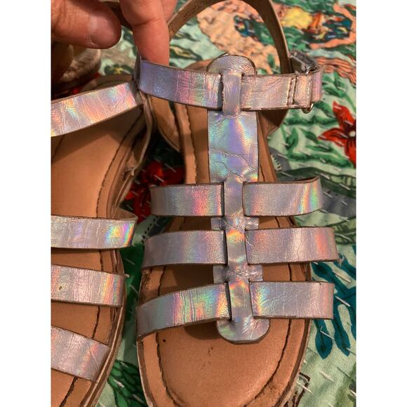 DV by Dolce Vita Other - DV Dolce Vita Girls Sandals Metallic Shimmer Gladiator ~ Sz 12